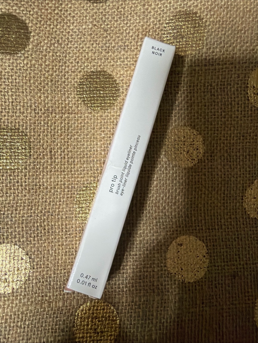Glossier Pur Eye Tip Liquid Eyeliner - White Packaging with Black Text